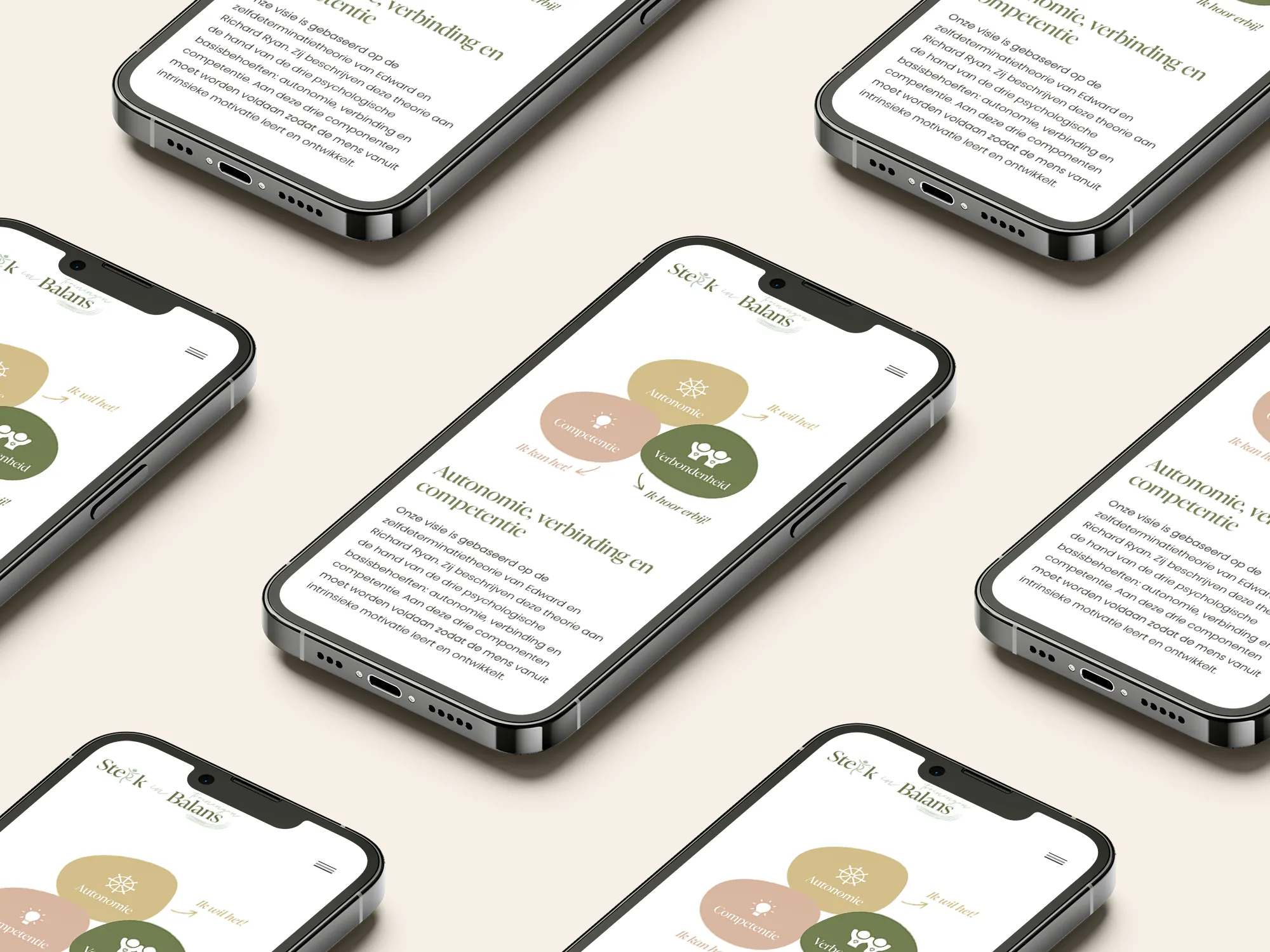 Mockup Iphone van website Sterk in Balans